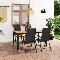 5-delige Tuinset zwart en bruin