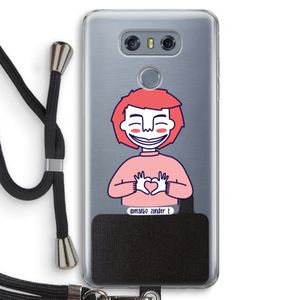 Hartje: LG G6 Transparant Hoesje met koord