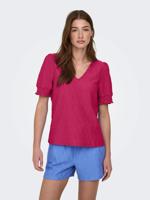 Only Onldiana S/s V-neck Top Cs Jrs 15377884 T-shirt Korte Mouw 5066239 Sangria