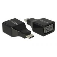 DeLOCK usb-c naar vga (dp alt mode) adapter (zwart)