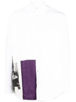 Namacheko panelled-design cotton shirt - Blanc