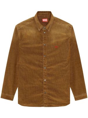 Diesel chemise D-Simply-Over en velours côtelé - Marron