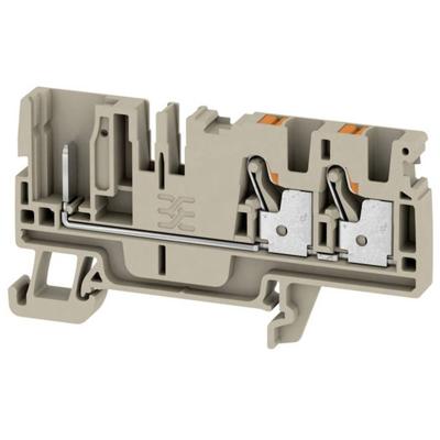 Weidmüller 2540070000 Doorgangsserieklem 6.1 mm Push-In-klem, Steekaansluiting Beige 50 stuk(s)