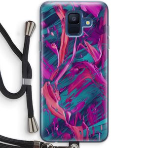Pink Clouds: Samsung Galaxy A6 (2018) Transparant Hoesje met koord
