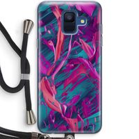 Pink Clouds: Samsung Galaxy A6 (2018) Transparant Hoesje met koord