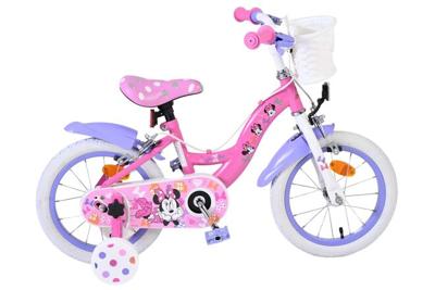 Disney minnie kinderfahrrad - mädchen - 14 zoll - rosa - zwei handbremsen