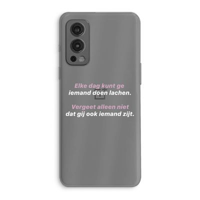 gij zijt ook iemand: OnePlus Nord 2 5G Transparant Hoesje