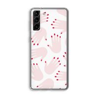 Hands pink: Samsung Galaxy S21 Plus Transparant Hoesje Hands pink: Samsung Galaxy S21 Plus Transparant Hoesje