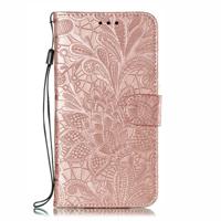 Lace bloem reliëf patroon horizontale Flip lederen case voor Xiaomi mi CC9e/a3 met houder & kaartsleuven & portemonnee & foto frame & Lanyard (Rose