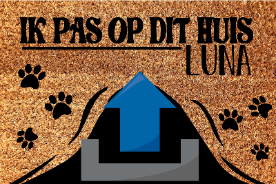 Aanpasbare hondennaam deurmat