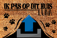 Aanpasbare hondennaam deurmat Aanpasbare hondennaam deurmat