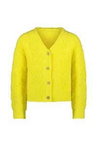 Like Flo Meisjes vest gebreid - Deau - Lemon geel