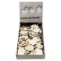 Creativ Company Versier je houten sleutelhanger, 128st.