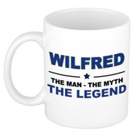 Naam cadeau mok/ beker Wilfred The man, The myth the legend 300 ml   - - thumbnail