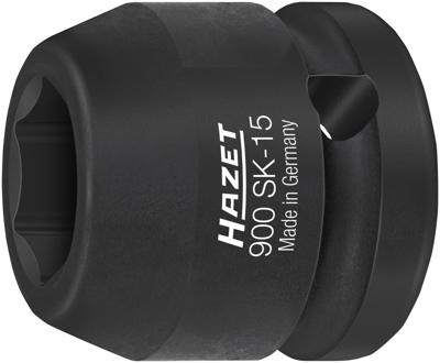 HAZET Krachtdopsleutel 900SK-15 · 1/2 inch (12,5 mm) vierkant hol · Buiten-zeskant-tractieprofiel · SW 15 mm
