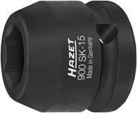 HAZET Krachtdopsleutel 900SK-15 · 1/2 inch (12,5 mm) vierkant hol · Buiten-zeskant-tractieprofiel · SW 15 mm