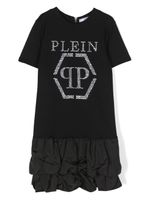 Philipp Plein Junior robe à ornements strassés - Noir