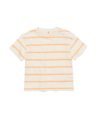 HEMA Newborn T-shirt Terry Strepen Gebroken Wit (gebroken wit)