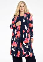 Yoek Cardigan met plooi LILY | Blauw | Maat 42/44