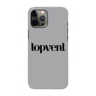 Topvent Grijs Zwart: Volledig geprint iPhone 12 Pro Hoesje
