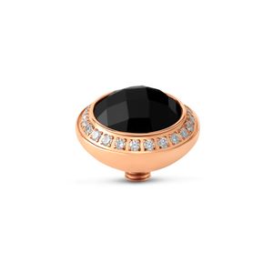 Melano Twisted Lush CZ Steentje Black Rosé