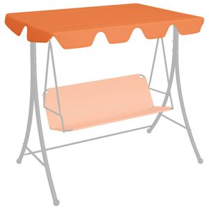 VidaXL Vervangingsluifel voor schommelbank 188/168x145/110 cm oranje