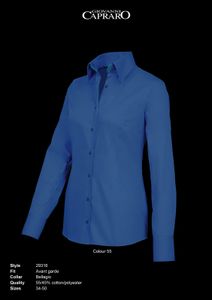 Giovanni Capraro 29316-55 Dames Blouse - Donker Blauw [Groen accent]