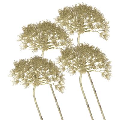 Kunstbloem Berenklauw/Heracleum - Set van 4x stuks - 80 cm - Kunstbloemen boeketten - kunsttak