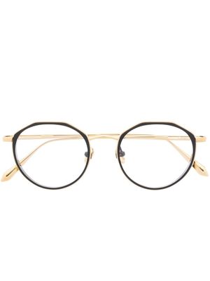 Linda Farrow lunettes de vue Cesar à monture ronde - Or