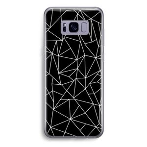 Geometrische lijnen wit: Samsung Galaxy S8 Transparant Hoesje