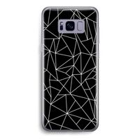 Geometrische lijnen wit: Samsung Galaxy S8 Transparant Hoesje