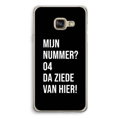 Da ziede van hier - Zwart: Samsung A3 (2017) Transparant Hoesje