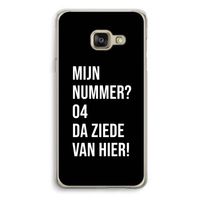 Da ziede van hier - Zwart: Samsung A3 (2017) Transparant Hoesje
