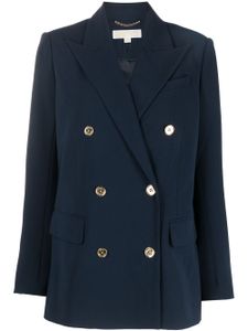 Michael Michael Kors logo-button double-breasted blazer - Bleu