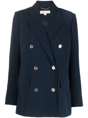 Michael Michael Kors blazer croisé à boutons logo - Bleu