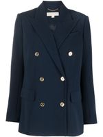 Michael Michael Kors logo-button double-breasted blazer - Bleu - thumbnail