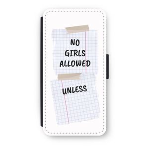 No Girls Allowed Unless: iPhone 7 Flip Hoesje