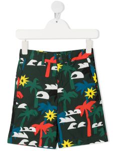 Stella McCartney Kids short à imprimé palmier - Vert