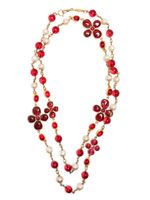 CHANEL Pre-Owned collier Gripoix serti de perles artificielles - Rouge - thumbnail