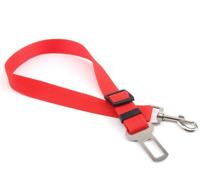 2 PC'S nylon harnas leiband clip huisdier hond auto veiligheidsgordel veiligheid gordel (rood)