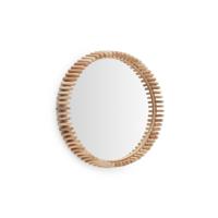 Kave Home Ronde Spiegel 'Polke' Teakhout, 60cm