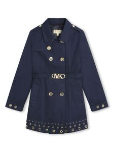 Michael Kors Kids manteau croisé à boucle logo - Bleu