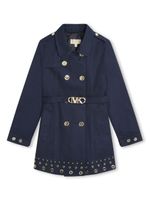 Michael Kors Kids manteau croisé à boucle logo - Bleu - thumbnail