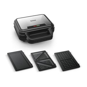 Tefal SW383D UltraCompact Wafel-Tosti-IJzer & Contactgrill RVS/Zwart