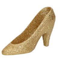 1x Kersthangers gouden hakken/pumps 10 cm kerstboomversiering - thumbnail