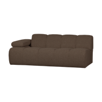 Woood Mojo 2-zits bank arm links bouclé Bruin Melange