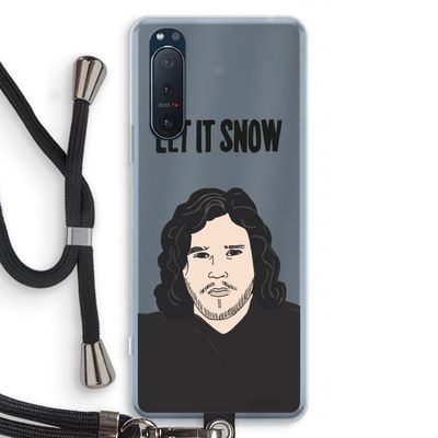 Let It Snow: Sony Xperia 5 II Transparant Hoesje met koord