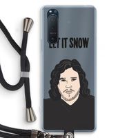 Let It Snow: Sony Xperia 5 II Transparant Hoesje met koord