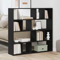 Boekenkast/kamerverdeler zwart eiken 105x24x102 cm Boekenkast/kamerverdeler zwart eiken 105x24x102 cm