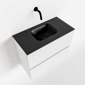 Toiletmeubel Mondiaz Ada | 60 cm | Meubelkleur Talc | Lex wastafel Urban Midden | Zonder kraangat